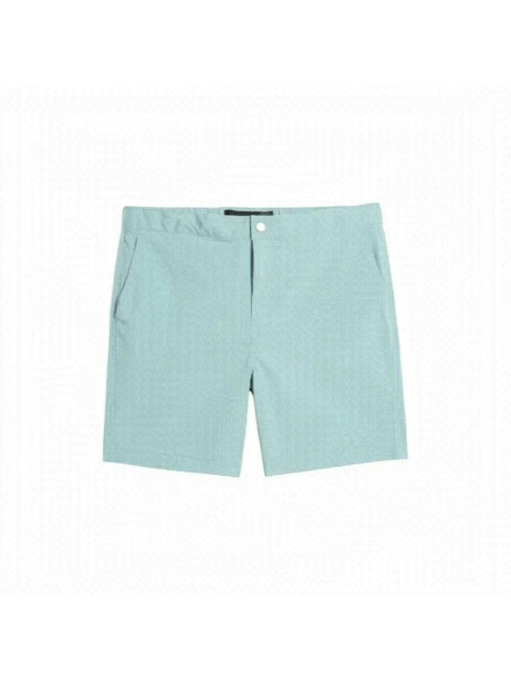 TREASURE & Bond Drawstring elastic waist shorts men's Slim fit Teal